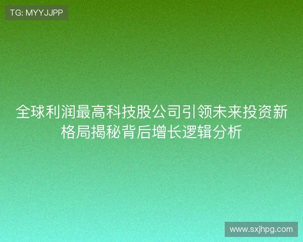 全球利润最高科技股公司引领未来投资新格局揭秘背后增长逻辑分析